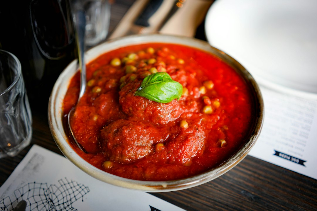 Baked Turkey Meatballs with Marinara served and ready to eat